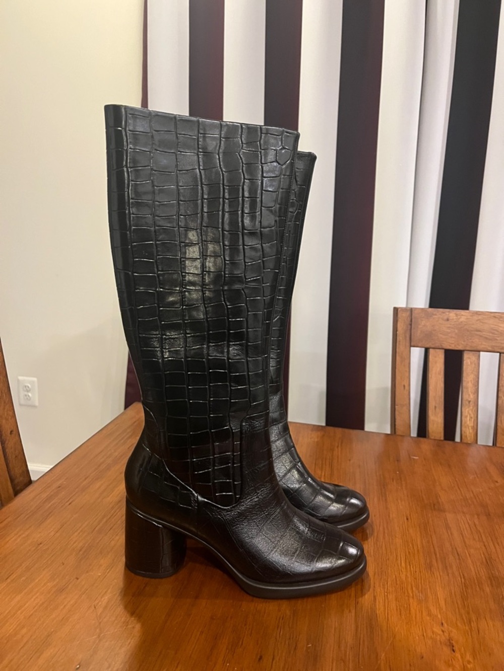 Ecco Tall Boots Heeled black new Women’s Size 41 = 10-10.5 - Picture 3 of 12